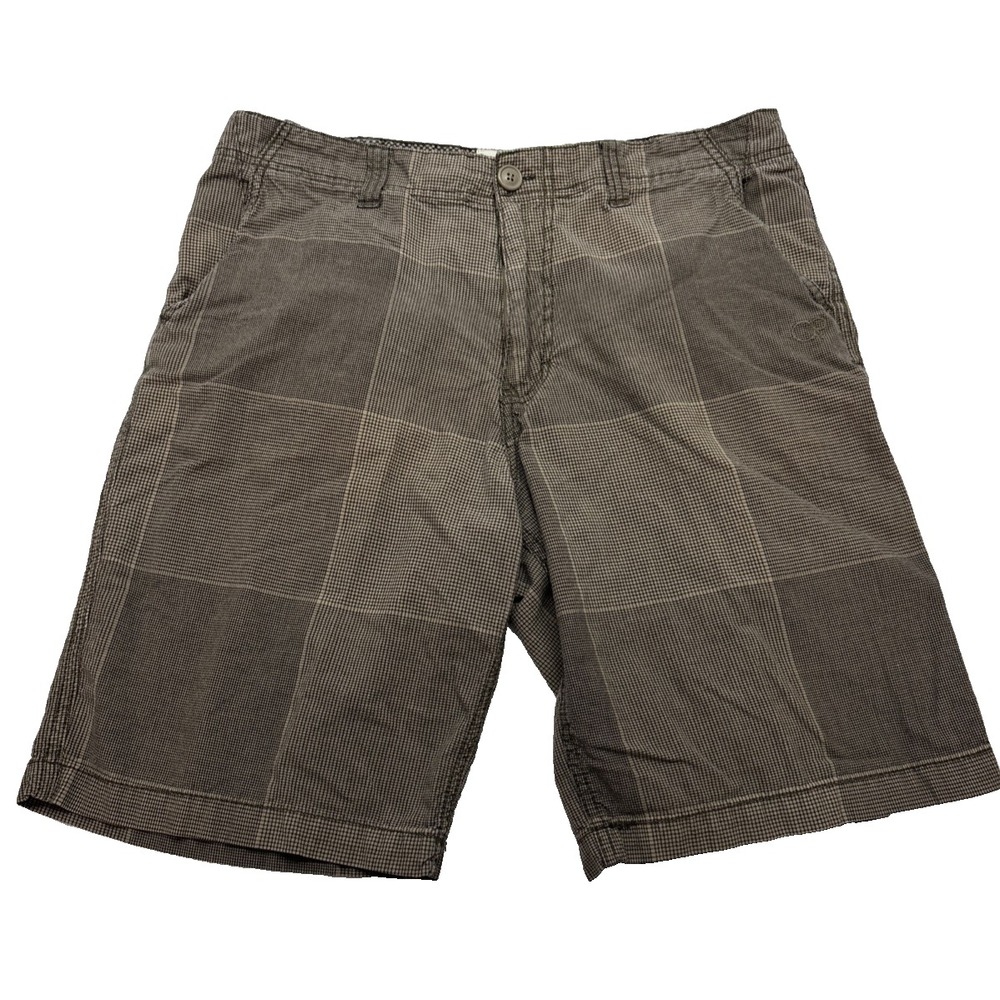 Ocean Pacific OP Mens Shorts Size 34 Black Brown Plain Casual